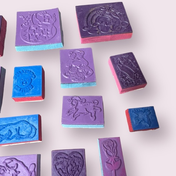 Lisa Frank Vintage Foam Stamps Set Of 30 Card Making Scrapbooking Junk Journals - Picture 12 of 14